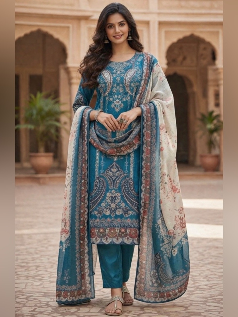 CHINON DESIGNER
FANCY DESIGNER WORK 
Elegant 3 piece Indian Salwar Suit